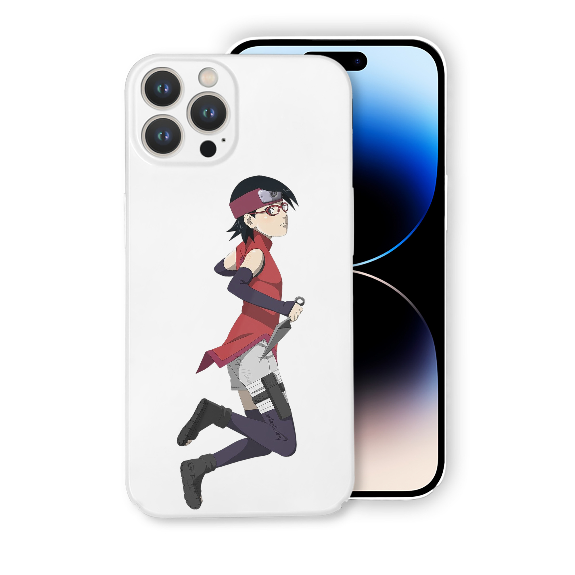 （画像用） NARUTO -ナルト- うちは サラダ Uchiha Sarada 【iPhone 14シリーズ対応】ハードケース